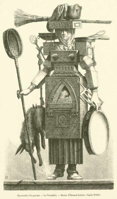 Græske maskerader, La Vivandiere (gravering) af French School