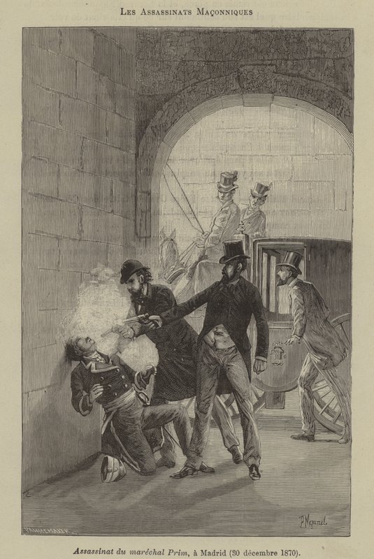 Frimurermord (gravering) af French School