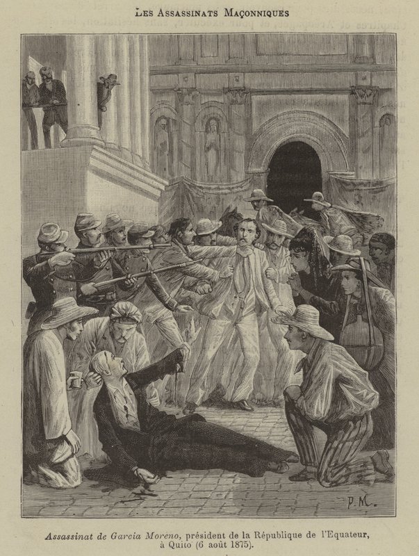 Frimurermord (gravering) af French School