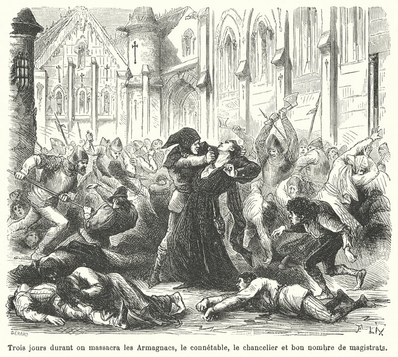 Massakren på Armagnacs af burgunderne, Paris af French School