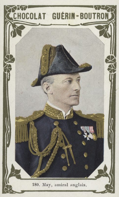 maj, britisk admiral (farvet foto) af French School