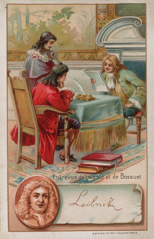 Møde mellem Leibniz og Bossuet af French School