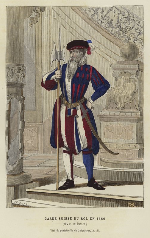 Medlem af Kings Swiss Guard, Frankrig, 1596 af French School