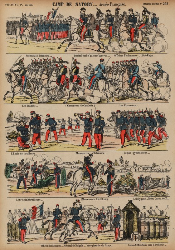 Military camp of the French Army at Satory, Francedani af French School