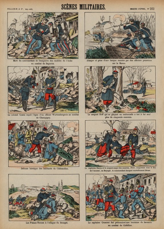 Militære scener fra den fransk-preussiske krig af French School