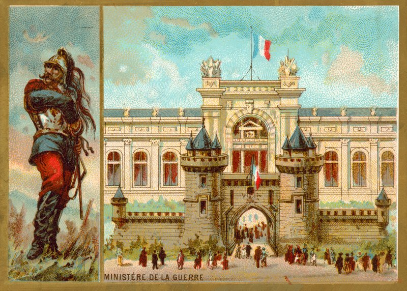 Krigsministeriet, Paris (chromolitho) af French School