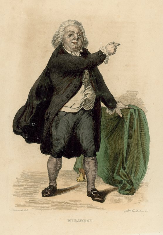 Mirabeau (farvet gravering) af French School