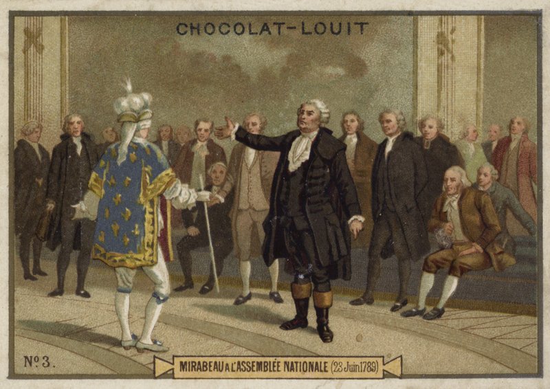 Mirabeau ved nationalforsamlingen den 23. juni 1789 af French School