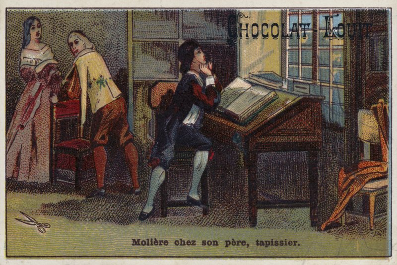Moliere, fransk dramatiker, i sin fars hus, en møbelpolstrer af French School