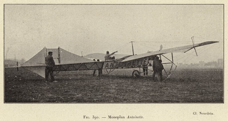 Monoplan Antoinette (gravering) af French School