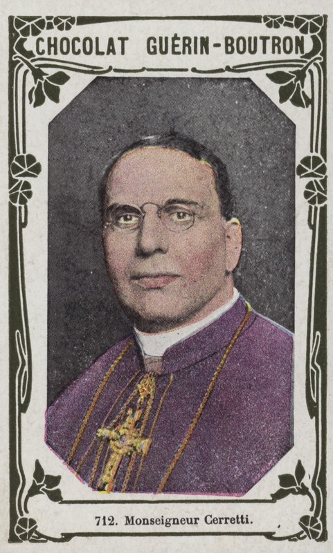 Monseigneur Cerretti (farvet foto) af French School