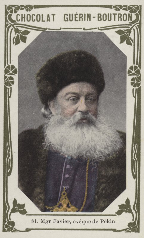 Monsignor Favier, biskop af Beijing (farvet foto) af French School