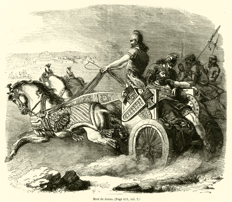 Mort de Josias (gravering) af French School