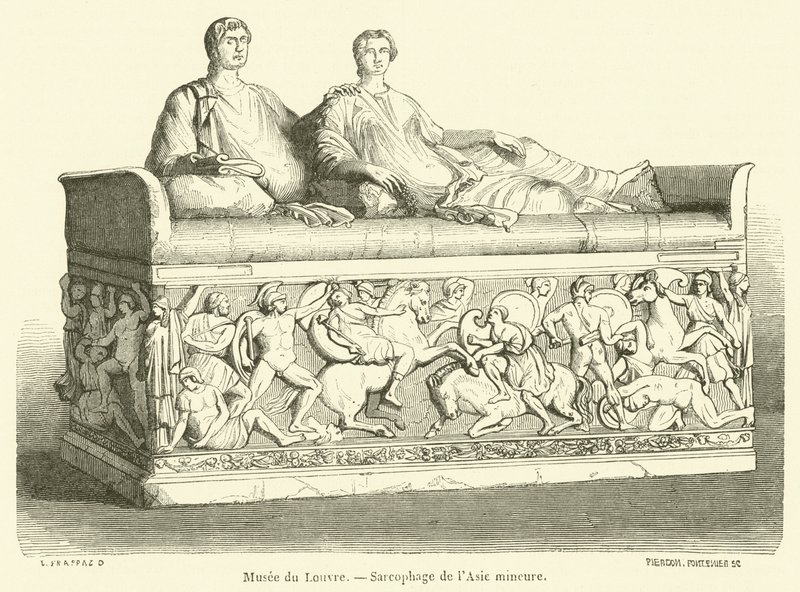 Louvre-museet, Lilleasiens Sarkofag (gravering) af French School