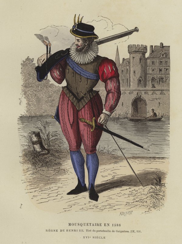 Musketer under Henrik III af Frankrigs regeringstid, 1586 af French School