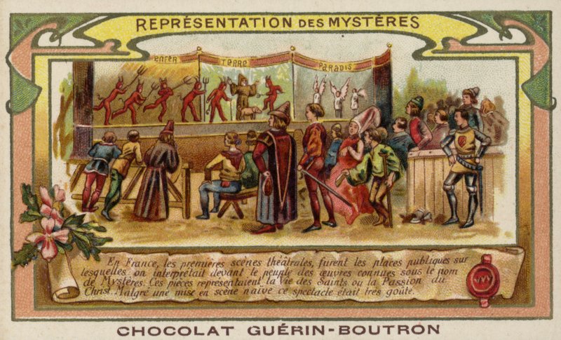 Mysteriespil (chromolitho) af French School