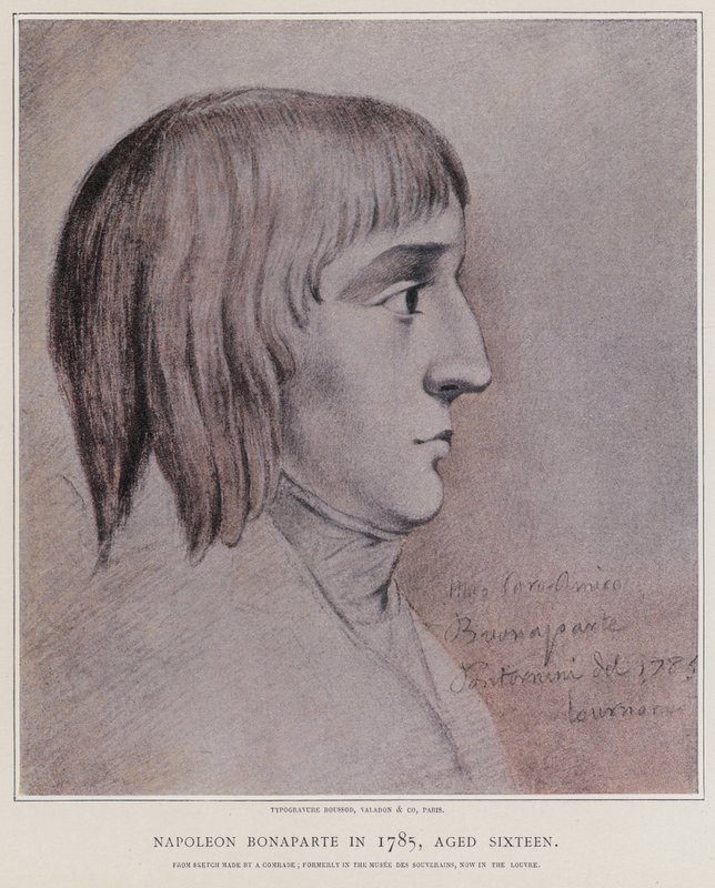Napoleon Bonaparte i 1785 af French School