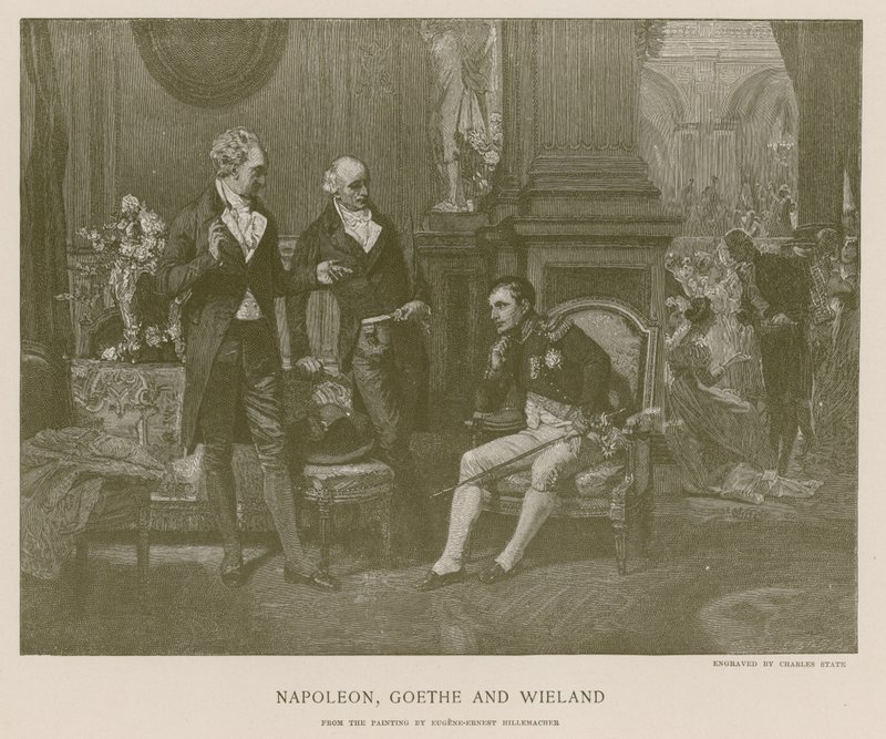 Napoleon, Goethe og Wieland af French School