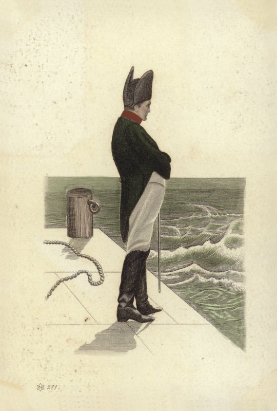Napoleon I (farvet litografi) af French School