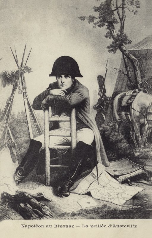 Napoleon ved Bivuak af French School