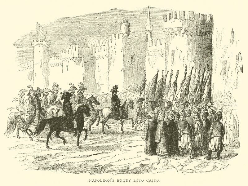 Napoleons indtog i Kairo (gravering) af French School