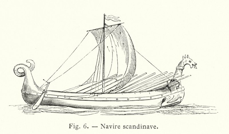 Skandinavisk skib (gravering) af French School