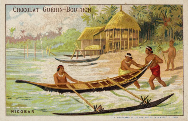 Nicobar Islands (Chromolitho) af French School