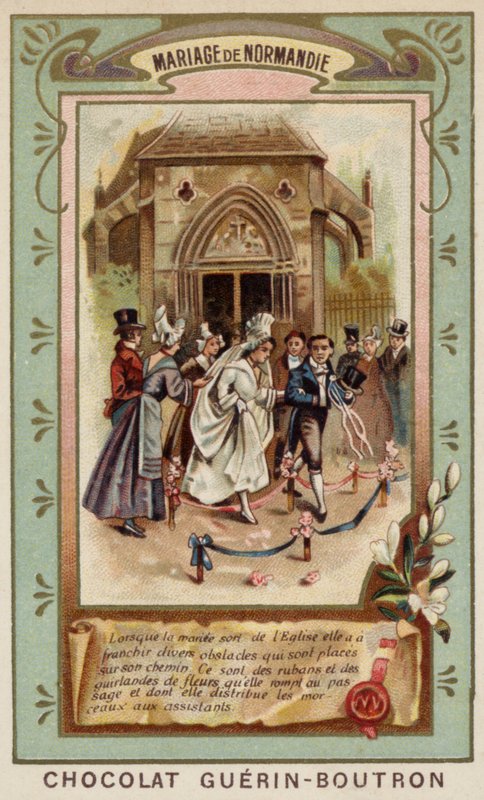 Normandiet bryllup (chromolitho) af French School