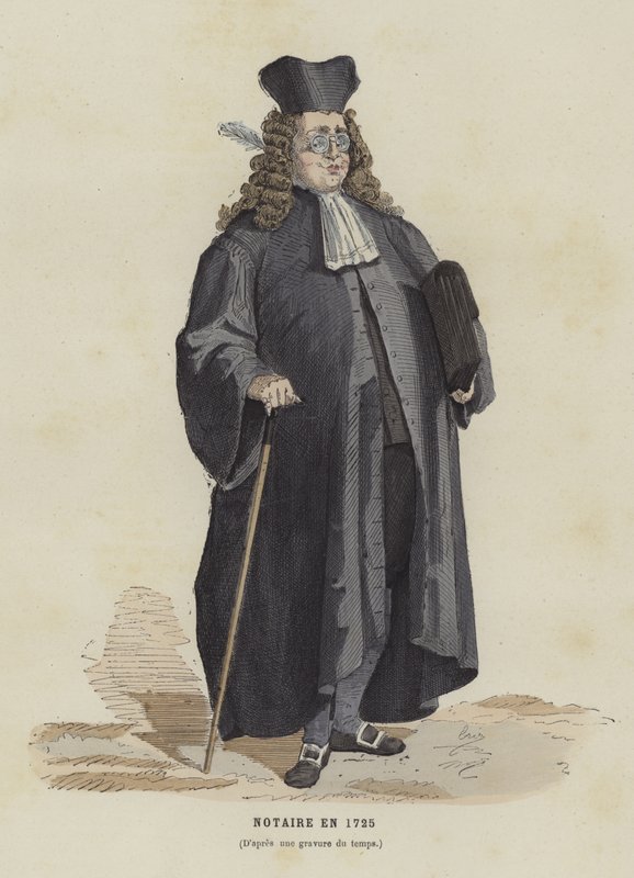 Notar, 1725 af French School