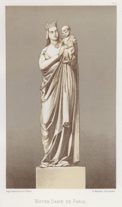 Notre Dame de Paris (farve litho) af French School