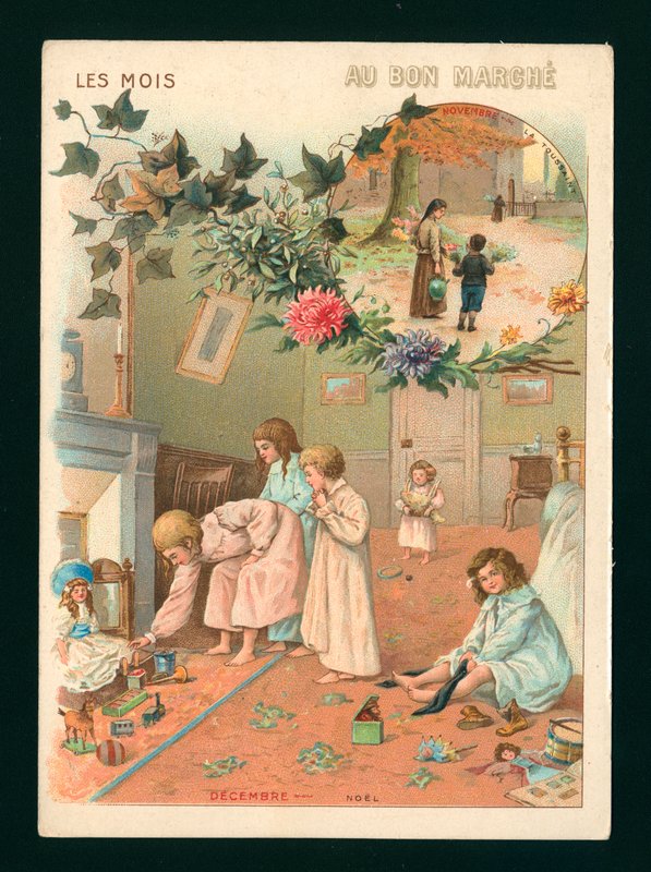 November og december (chromolitho) af French School