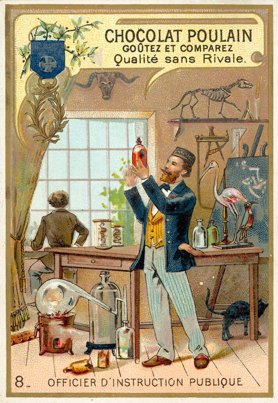 Officer for instruktionen Publique (Chromolitho) af French School