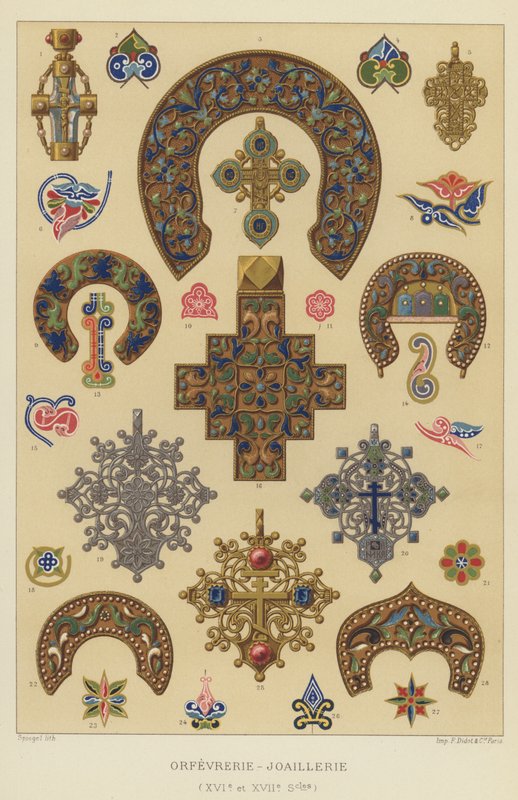 Sølvsmede-smykker (16. og 17. århundrede) (chromolitho) af French School