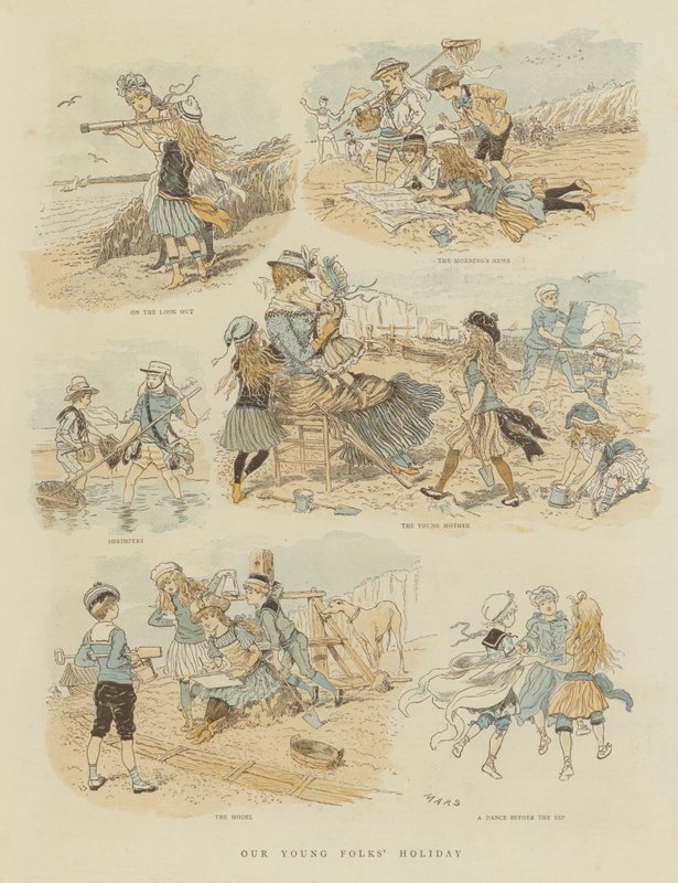 Vores unge folks ferie (chromolitho) af French School