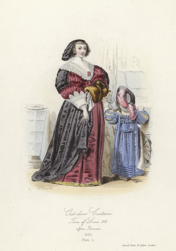 Udendørs kostume fra Louis XIII af Frankrigs tid af French School