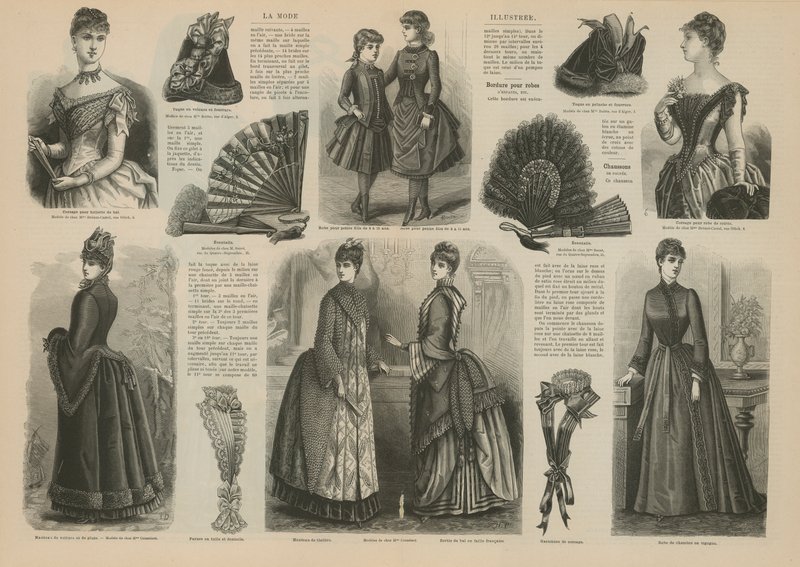 Side fra La Mode Illustree af French School