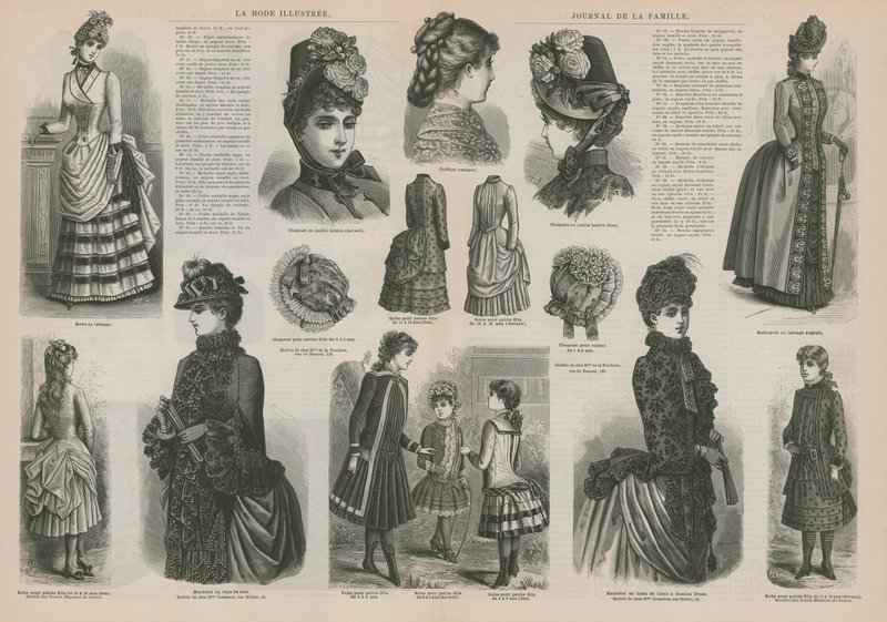 Side fra La Mode Illustree af French School