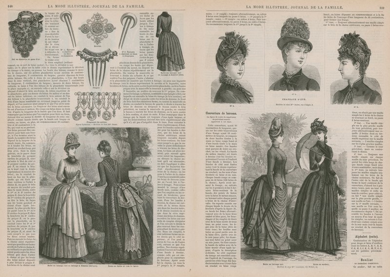 Side fra La Mode Illustree af French School