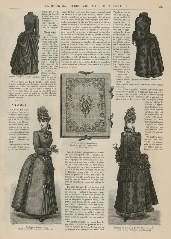 Side fra La Mode Illustree af French School