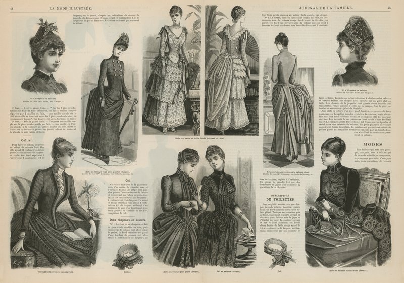 Side fra La Mode Illustree af French School