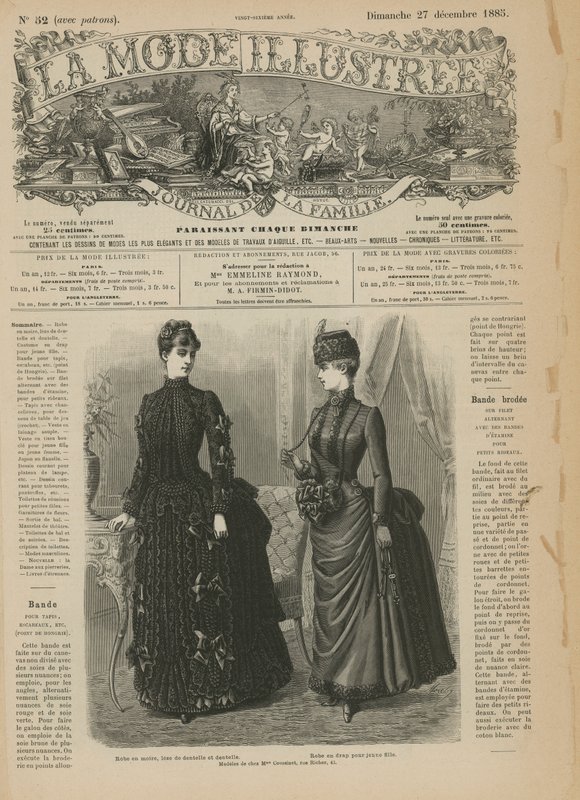 Side fra La Mode Illustree af French School