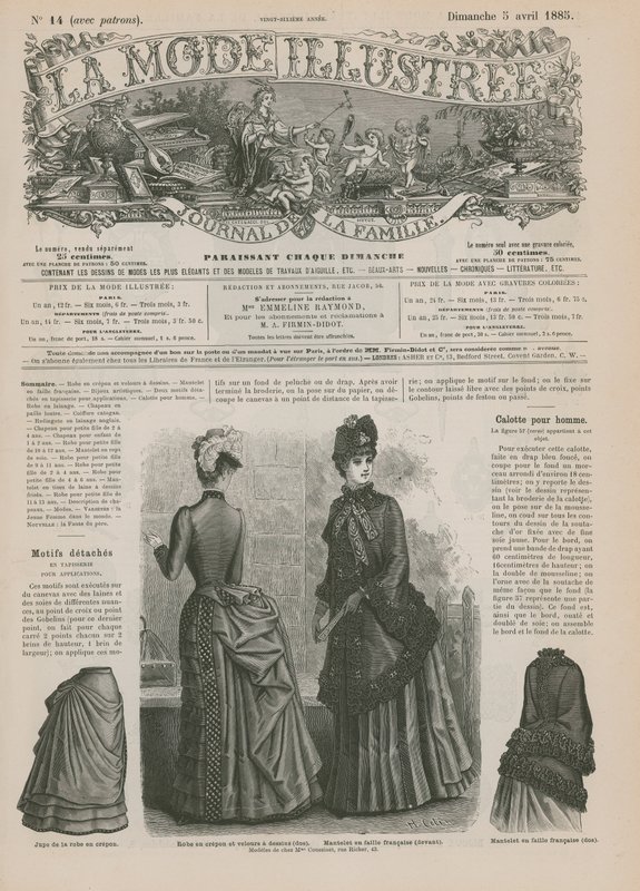 Side fra La Mode Illustree af French School