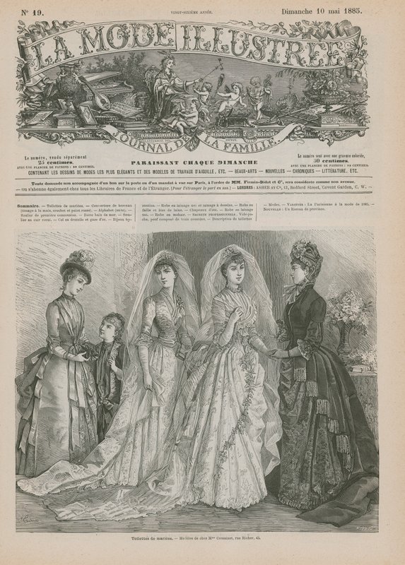 Side fra La Mode Illustree, 1885 af French School