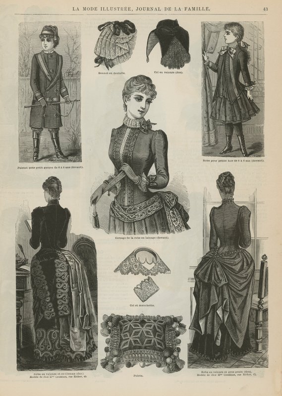 Side fra La Mode Illustree, 1885 af French School