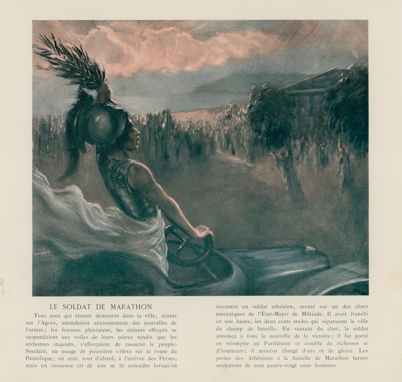 Side fra Panhard & Levassors katalog (farve litho) af French School