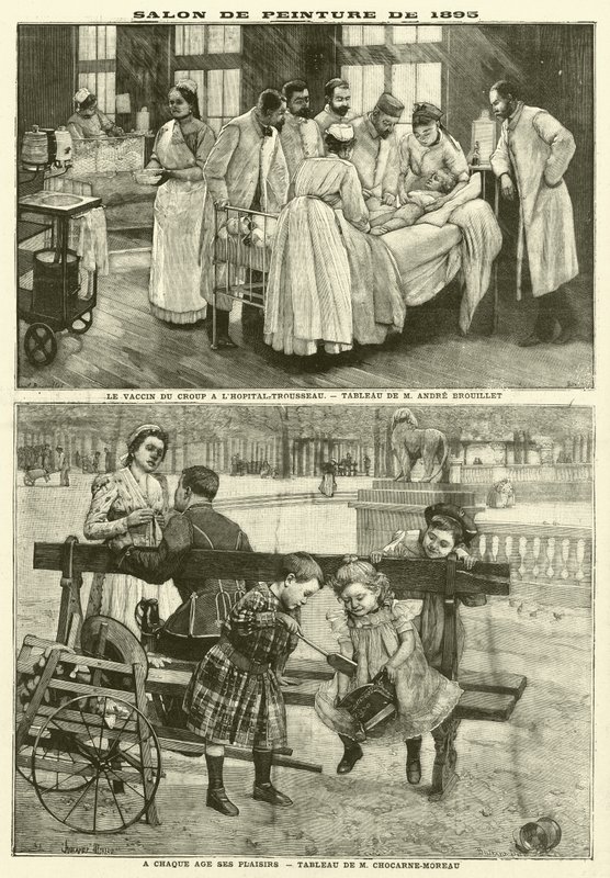 Malerier udstillet på Paris Salon i 1895 (gravering) af French School