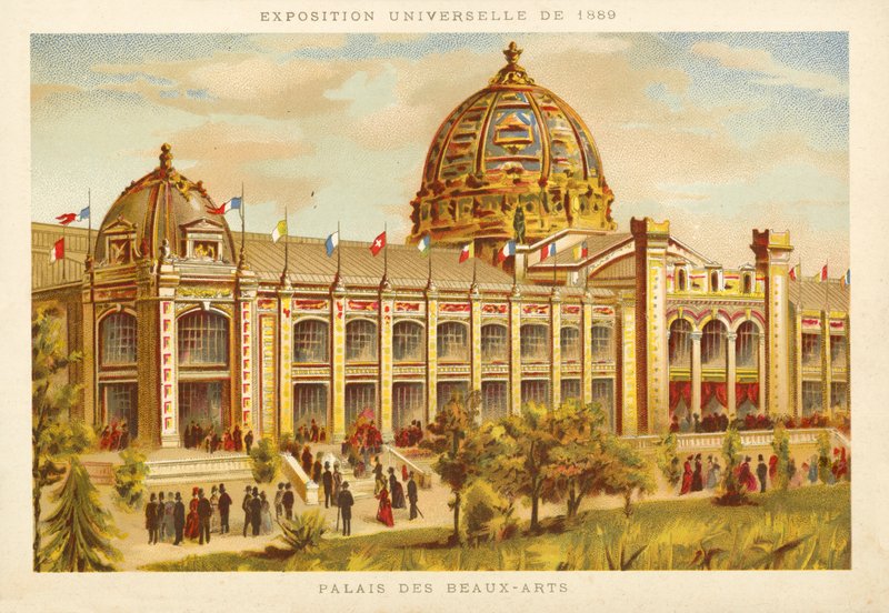 Palace of Fine Arts, Verdensudstilling 1889, Paris af French School
