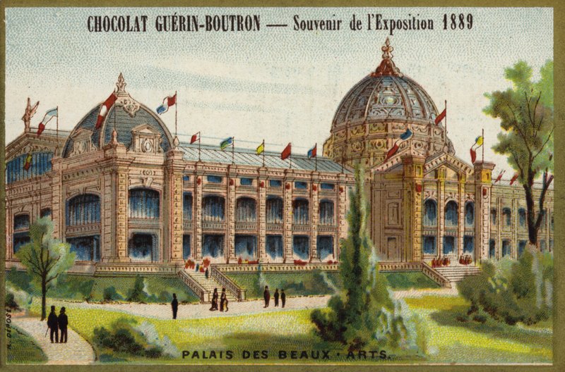 Palace of Fine Arts (chromolitho) af French School