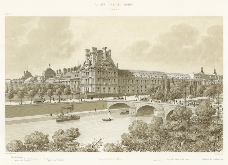 Tuileries Palace, 1869 af French School