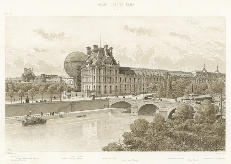 Tuileries Palace, 1879 af French School